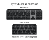 LOGITECH Klawiatura MX Keys S for Mac Space Grey US 920-011637 - 1261398 - zdjęcie 15